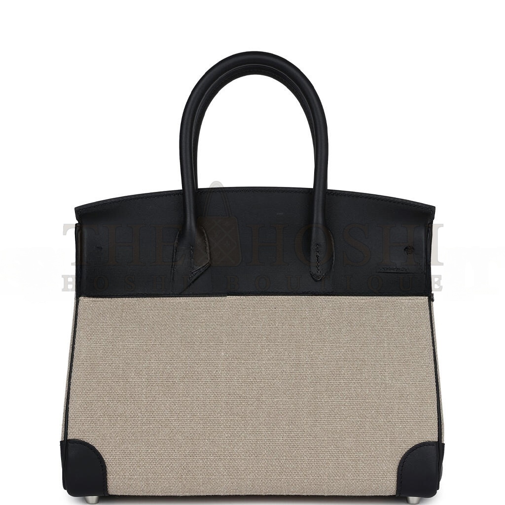 H**me5 BIRKIN 35 BIVOUAC FICELLE CANVAS AND BLACK BAG 8023220073 (35*24*18cm) Master Quality